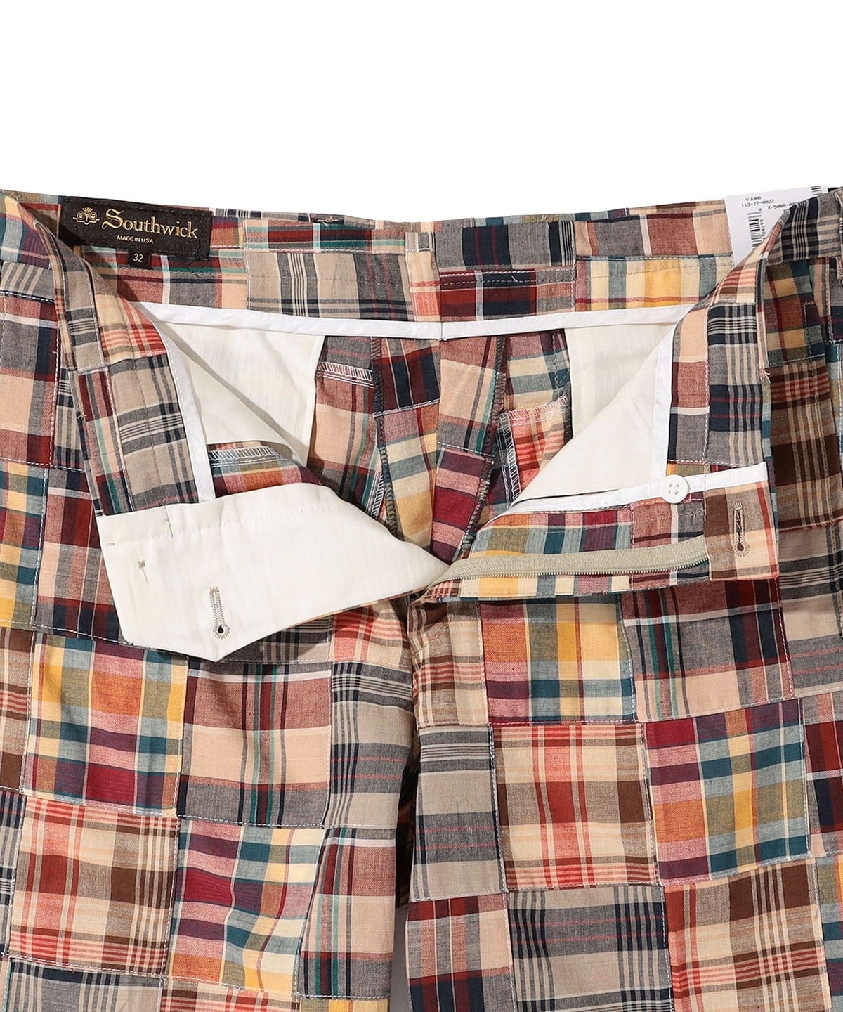 Southwick: Patchwork Madras check Shorts