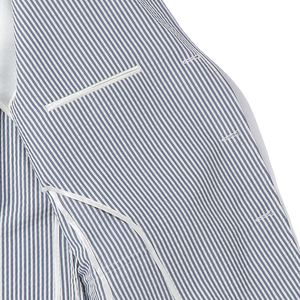 Southwick:CAMBRIGE COTTON&SILK STRIPE WASHER