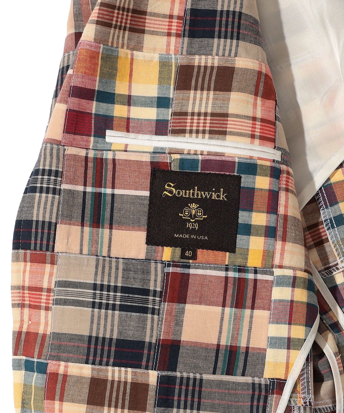 Southwick: CAMBRIDGE Patchwork Madras check Jacket