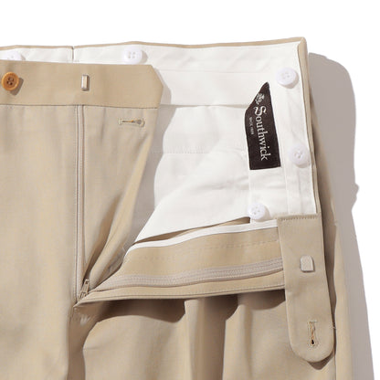 Southwick: CHATHAM　Cotton chambray 2-pleat trousers　