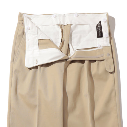 Southwick: CHATHAM　Cotton chambray 2-pleat trousers　
