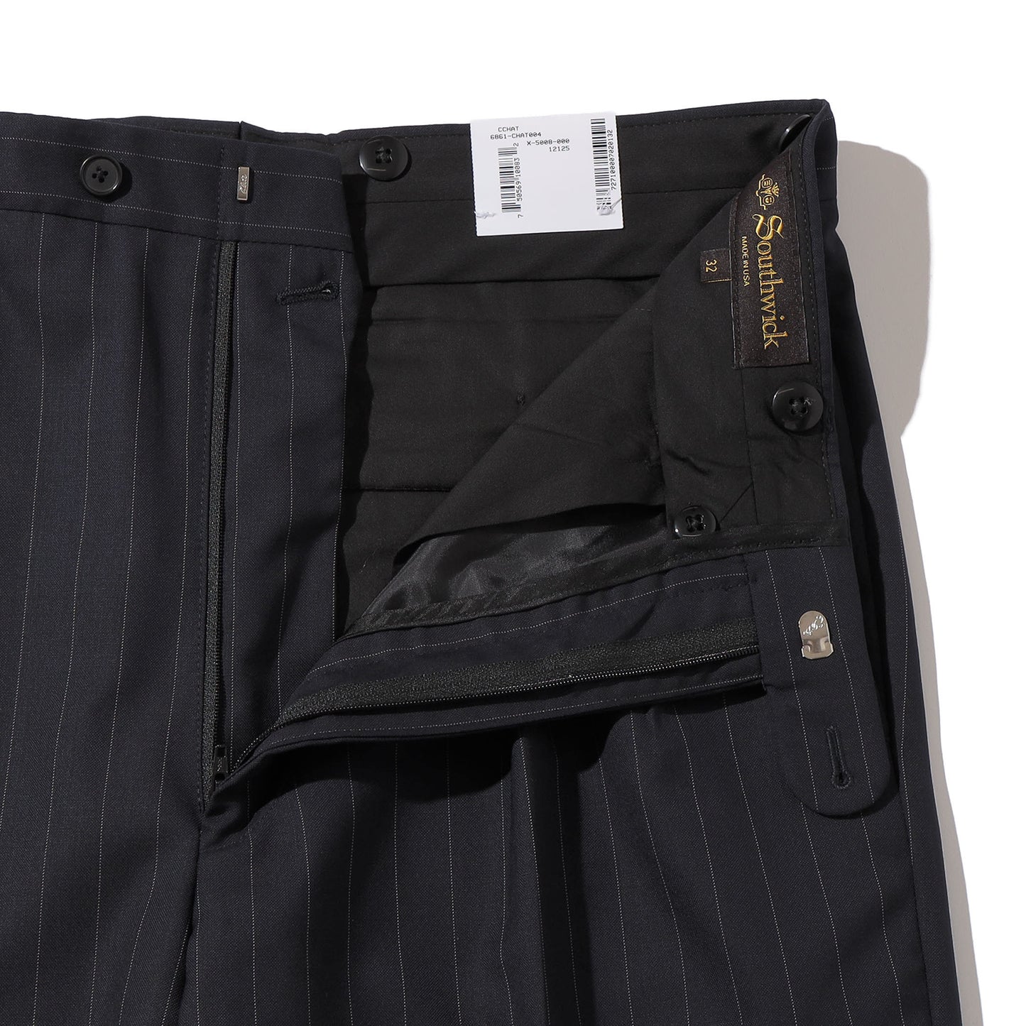 Southwick: CHATHAM Chalk stripe two-pleat trousers