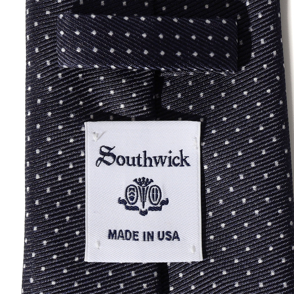 Southwick　TIE「50OZ PIN DOT MIDNIGHT -PEARL」