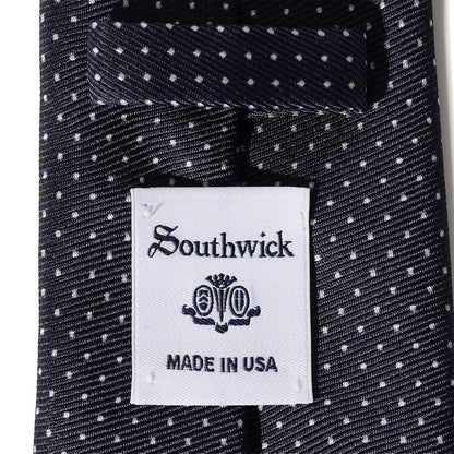 Southwick　TIE「50OZ PIN DOT MIDNIGHT -PEARL」
