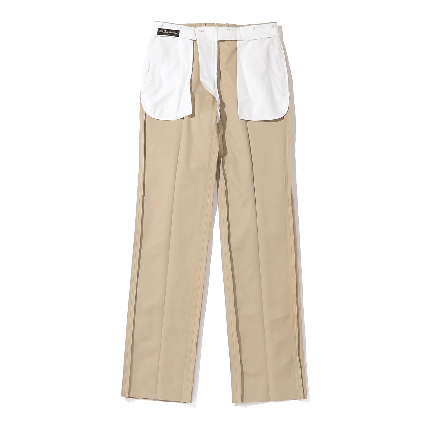 Southwick :DORSET Cotton chambray no-pleat trousers