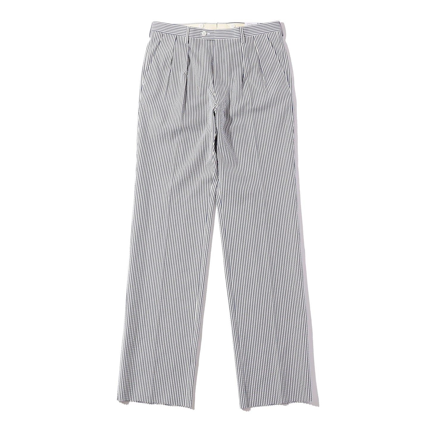 Southwick: CHATAM Cotton/Silk Seersucker 2-Pleat Trousers