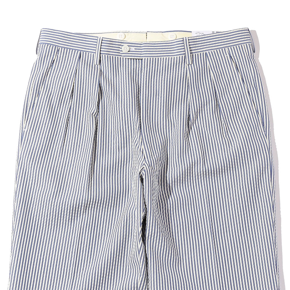 Southwick: CHATAM Cotton/Silk Seersucker 2-Pleat Trousers