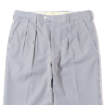 Southwick: CHATAM Cotton/Silk Seersucker 2-Pleat Trousers