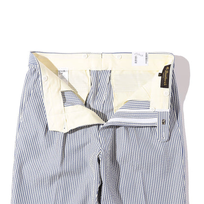 Southwick: CHATAM Cotton/Silk Seersucker 2-Pleat Trousers