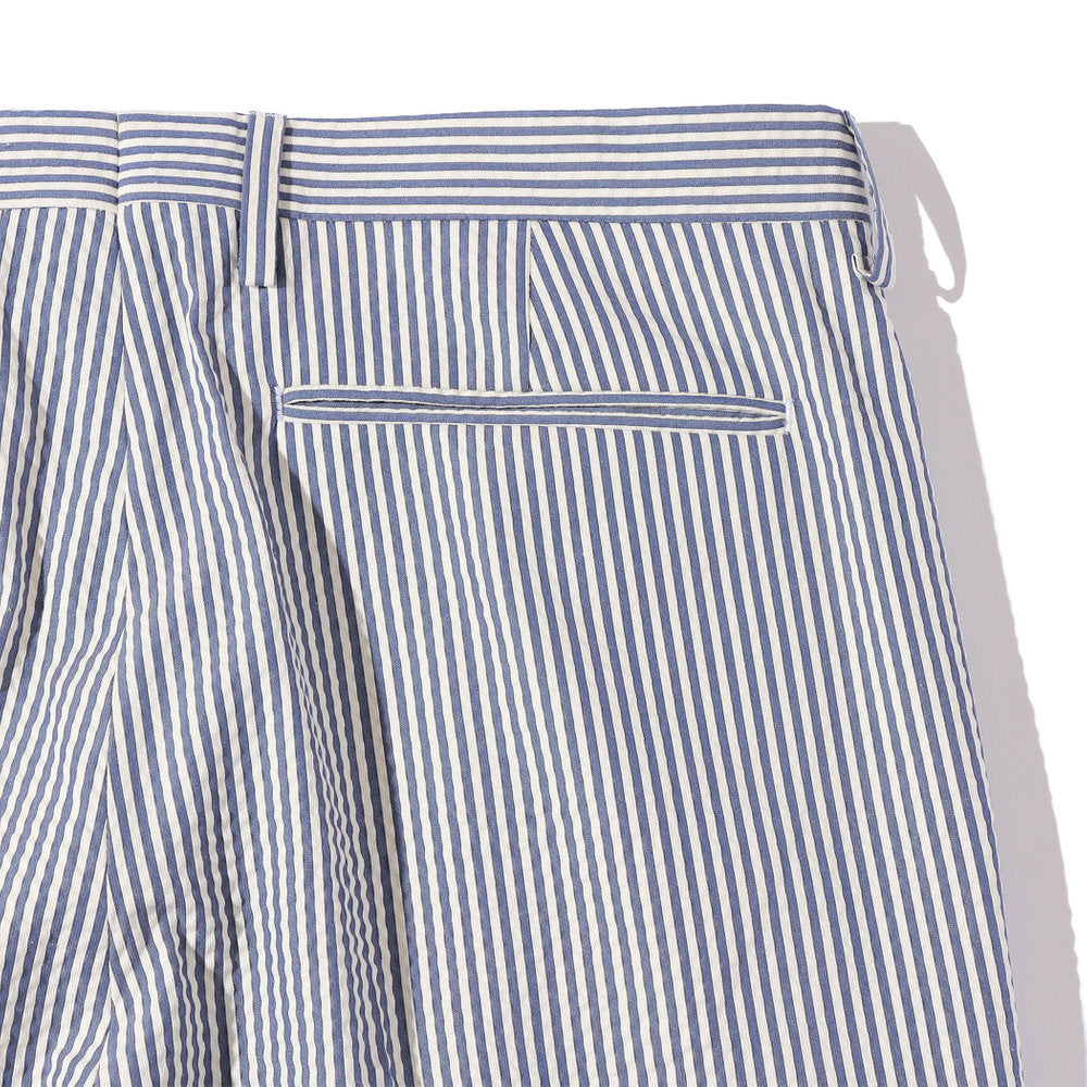 Southwick: CHATAM Cotton/Silk Seersucker 2-Pleat Trousers