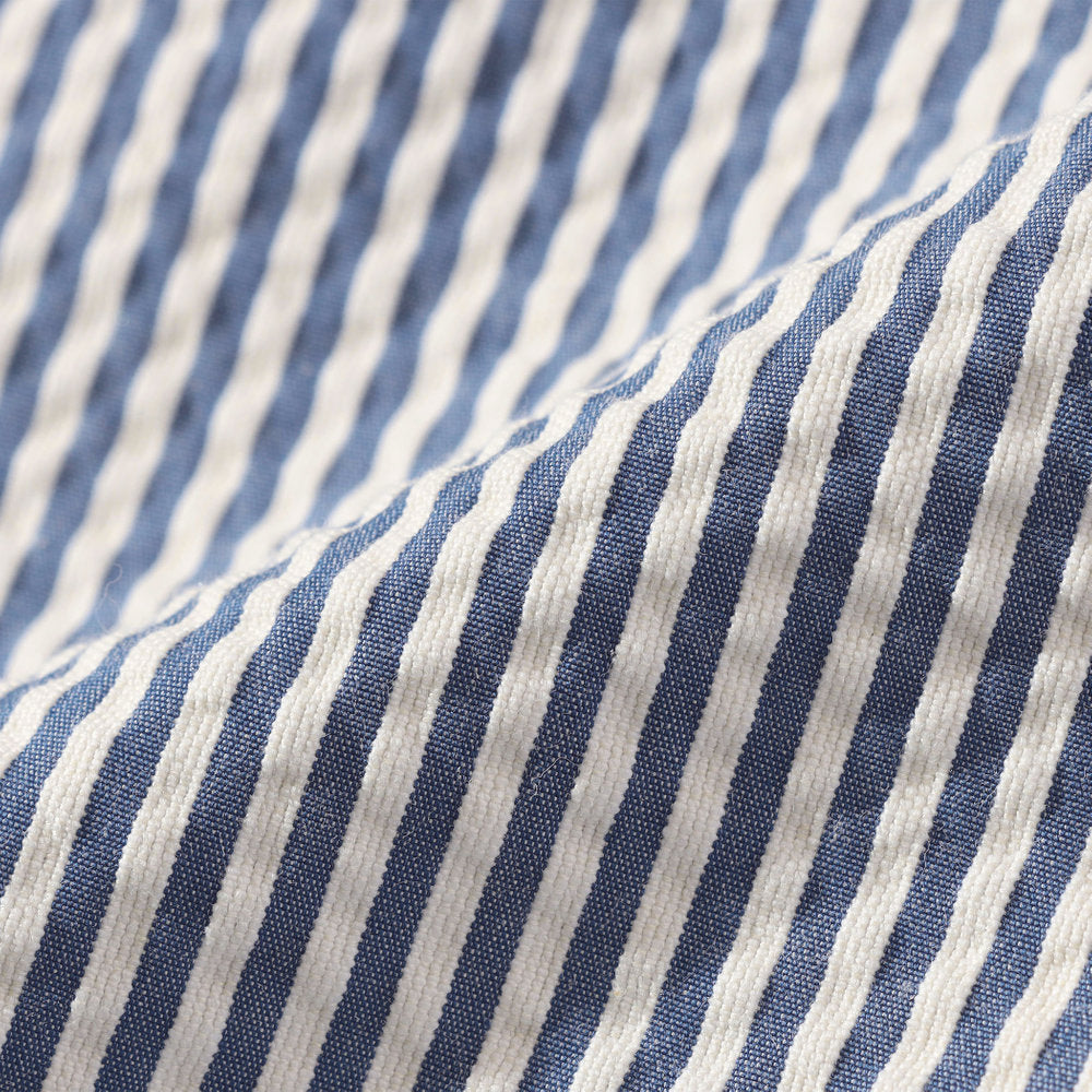 Southwick: CHATAM Cotton/Silk Seersucker 2-Pleat Trousers