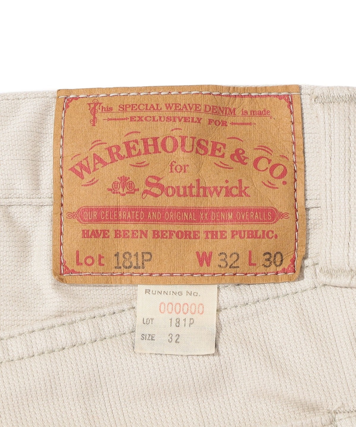 [Southwick Exclusive] WAREHOUSE & CO.: SELVEDGE PIQUE 5POCKET PANTS